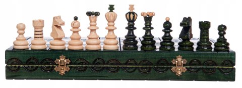 Szachy drewniane PERŁA DUŻA ZIELONA szachownica 42 cm ozdobne figury szach Szachy drewniane PERŁA DUŻA ZIELONA szachownica 42 cm ozdobne figury szach