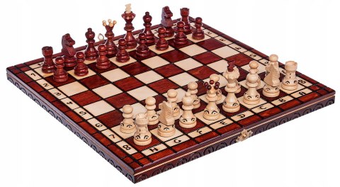 Szachy drewniane PERŁA MAŁA MAHONIOWA 35cm szachownica ozdobne figury szach Szachy drewniane PERŁA MAŁA MAHONIOWA 35cm szachownica ozdobne figury szach